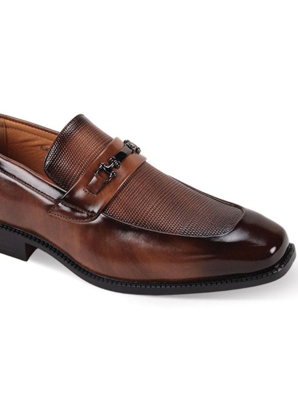 Mens SZ 15M Antonio Cerrelli Moc Toe Bit Slip-on Brown Penny Loafer #6938